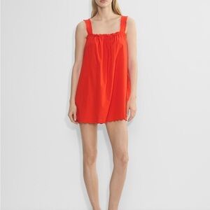Wilfred Devonshire Red Poplin Mini Dress